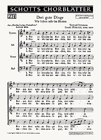 Drei gute Dinge - Choral Score