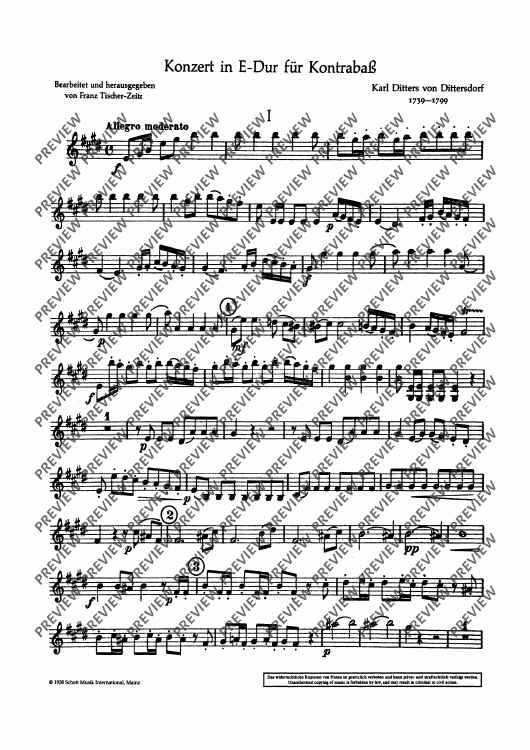 Concerto E Major - Violin I