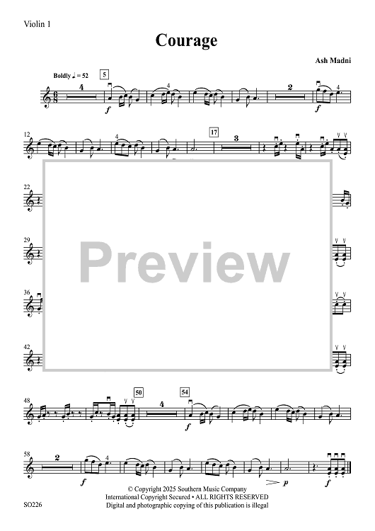 Courage - Violin 1