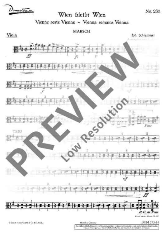 Wien bleibt Wien - Viola