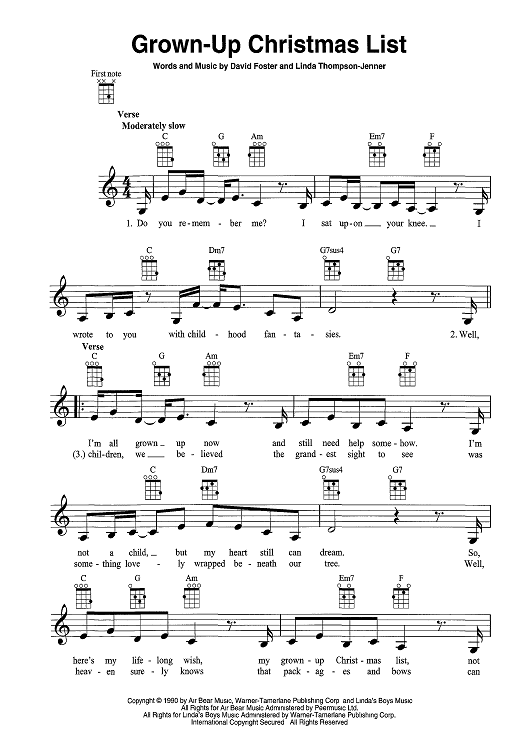 Grown-Up Christmas List