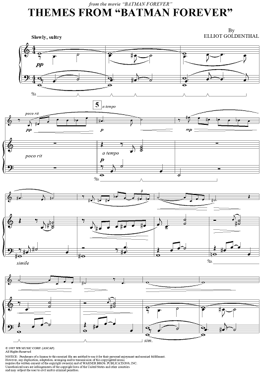 Theme from Batman Forever: (Rooftop Seduction Theme)