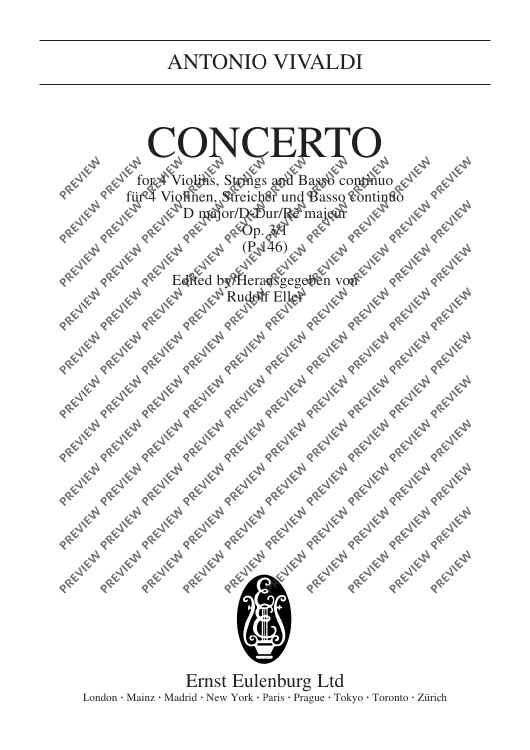 L'Estro Armonico in D major - Full Score