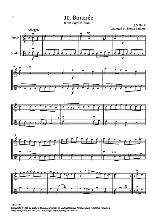 Bourrée from English Suite 1