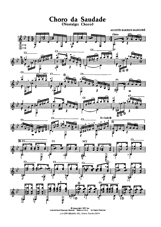 Choro da Saudade (Nostalgic Choro)