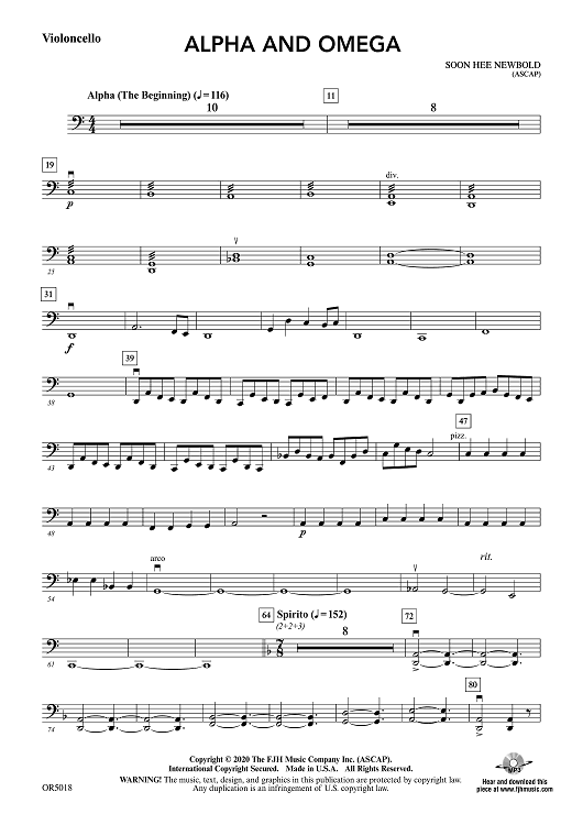 Alpha and Omega - Violoncello