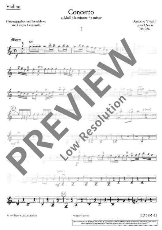 L'Estro Armonico in A minor - Ripieno