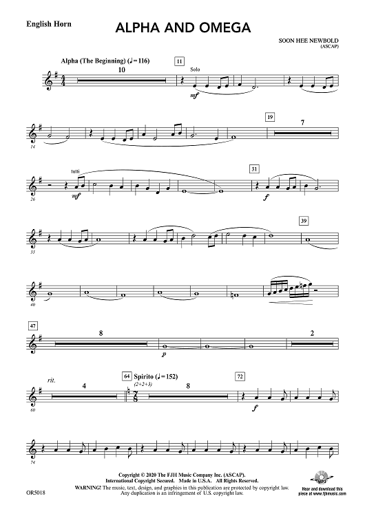 Alpha and Omega - English Horn