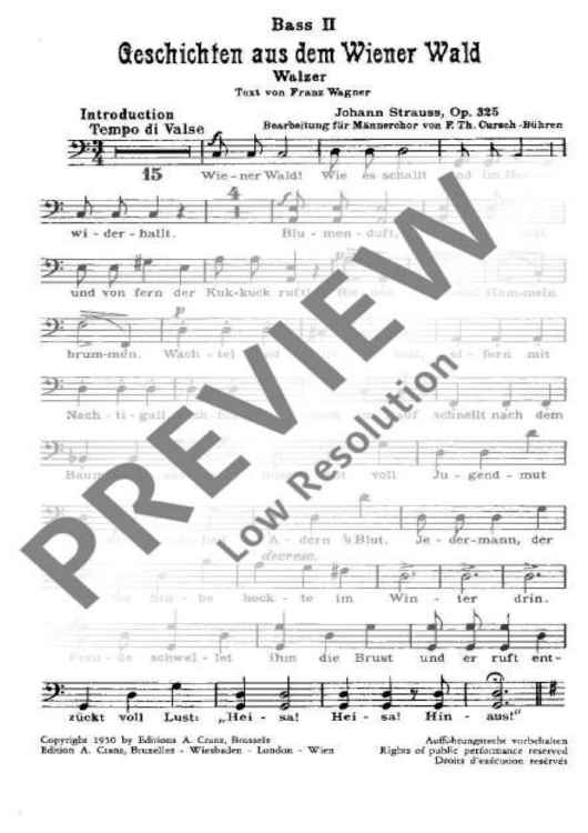 Geschichten aus dem Wiener Wald - Bass Ii