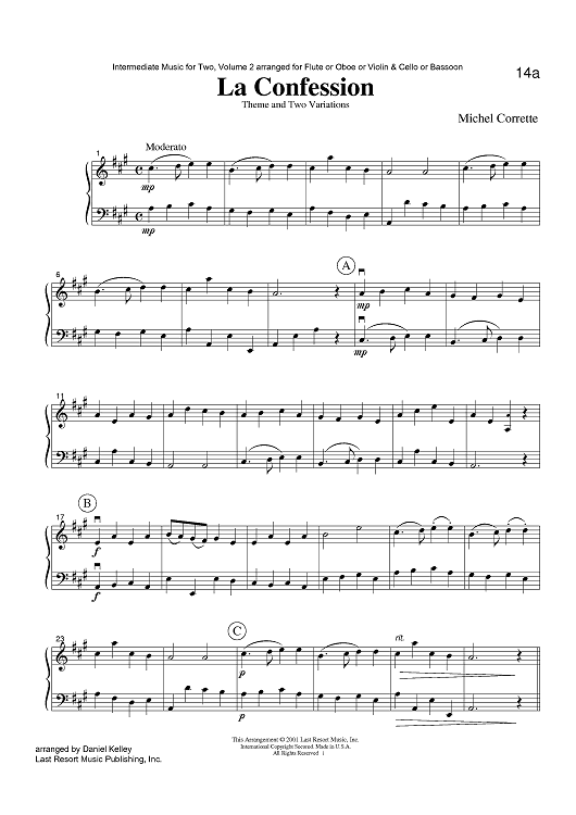 La Confession - Theme and Two Variations