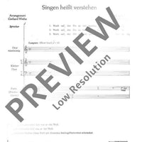 Singen heißt verstehen - Choral Score