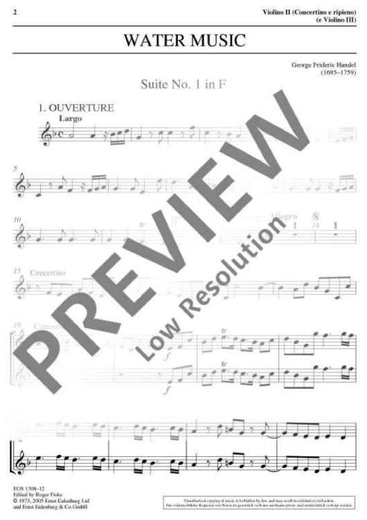 Water Music - Violin II