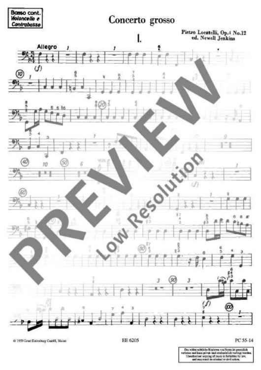 Concerto grosso F major - Cello/double Bass