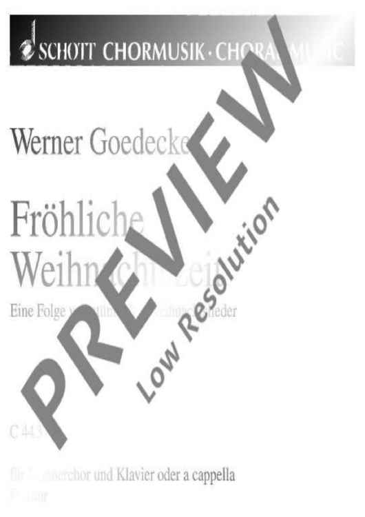 Fröhliche Weihnachtszeit - Score