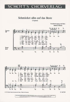 Schmücket alles auf das Beste / Eine neue Weihnacht sagen wir euch an - Choral Score