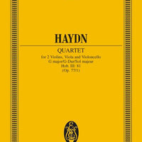 String Quartet G major, "Komplimentier" in G major - Full Score