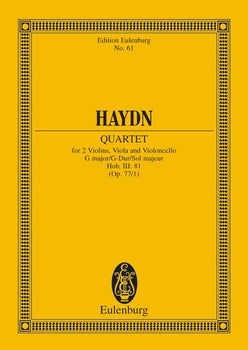 String Quartet G major, "Komplimentier" in G major - Full Score