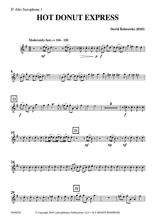 Hot Donut Express - Eb Alto Saxophone 1