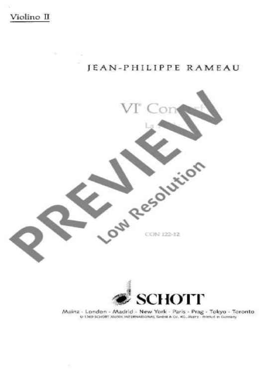 VI. Concert in G minor - Violin II