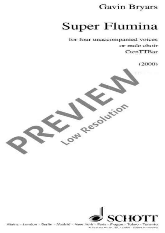 Super Flumina - Choral Score