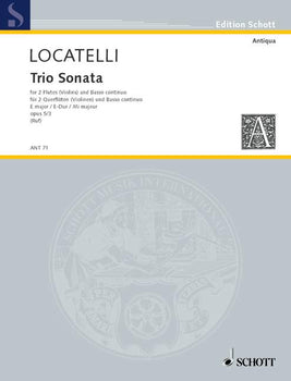 Trio Sonata E major - Piano Score With Solo Part