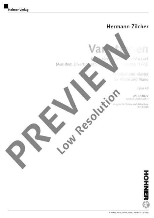 Variations on a Theme of Mozart