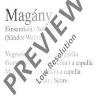 Magány - Choral Score