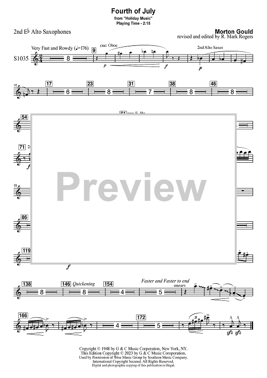Fourth of July - Eb Alto Sax 2