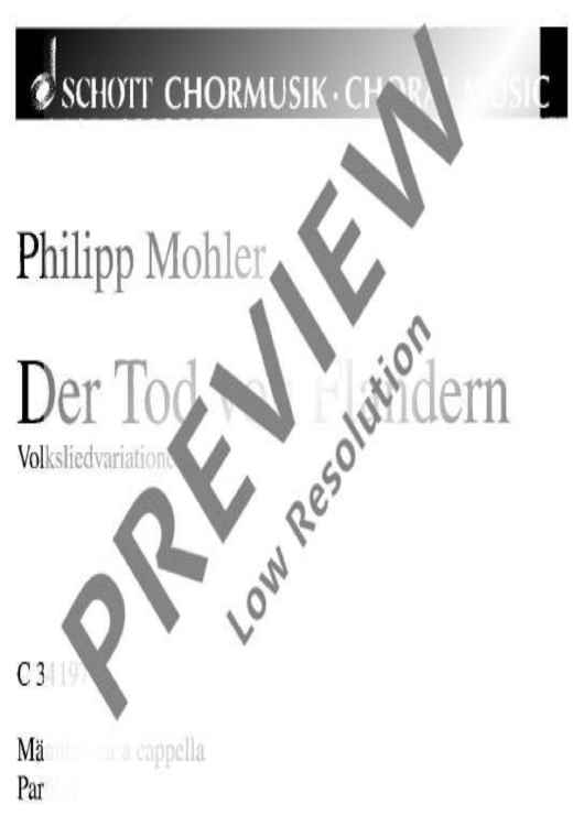 Der Tod von Flandem - Choral Score