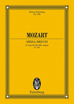 Missa brevis D major - Full Score