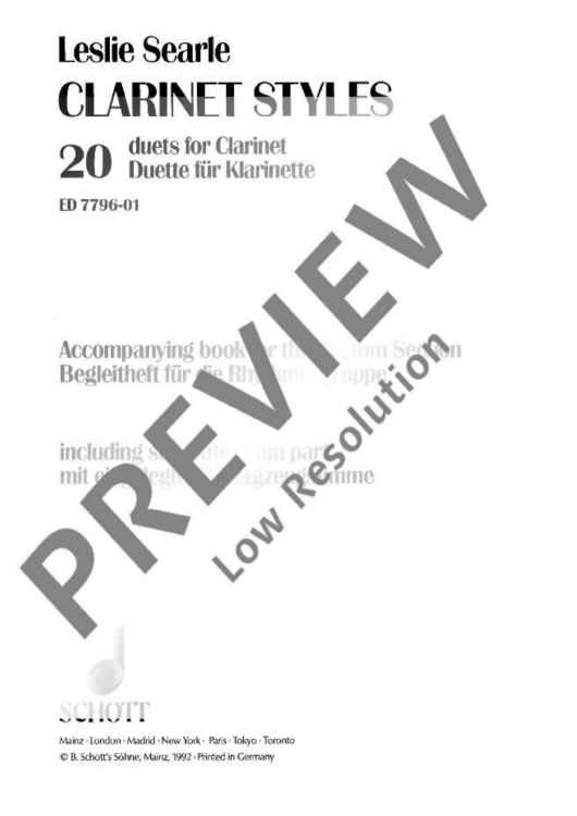 Clarinet Styles - Rhythm Accompaniment