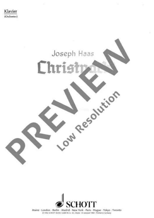 Christnacht - Piano (orchestra)
