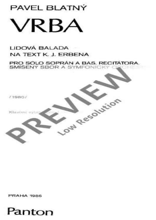 Die Weide - Piano Reduction