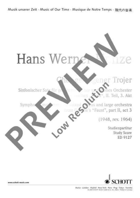 Chor gefangener Trojer - Full Score