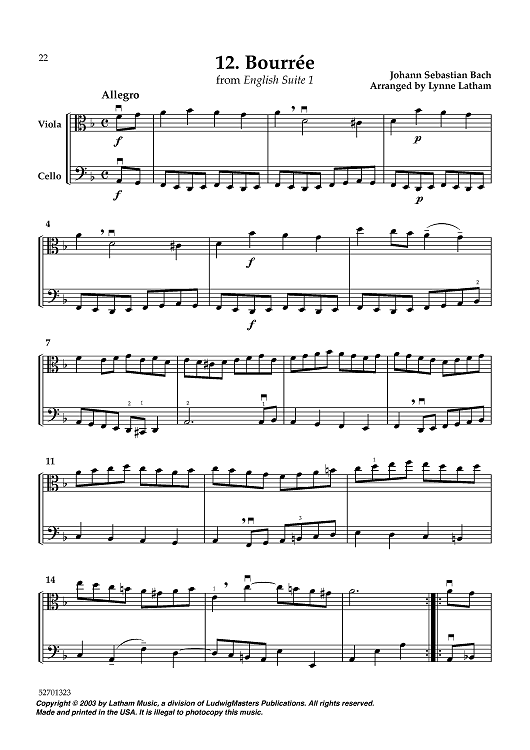 Bourrée - from English Suite 1