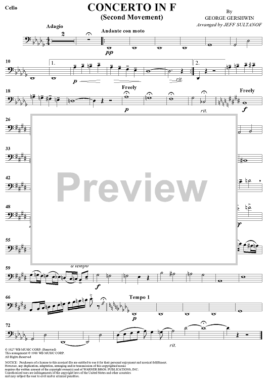 Concerto in F - Cello