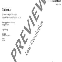Sinfonia D major - Organ Reduction