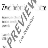 Two Hebrew pieces for choir - Choral Score