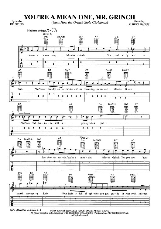 You're A Mean One, Mr. Grinch