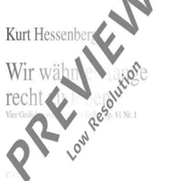 Vier Gedichte - Choral Score