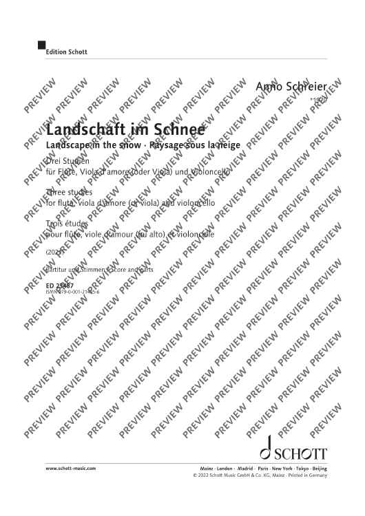 Landscape in snow - Score and Parts