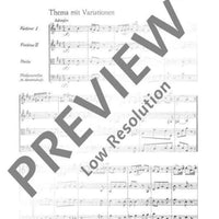 Divertimento D major - Score