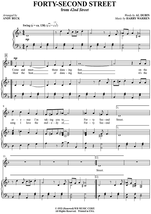 Forty Second Street (from "42nd Street")