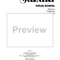 Suzuki Violin School, Volume 3 - Violin Part