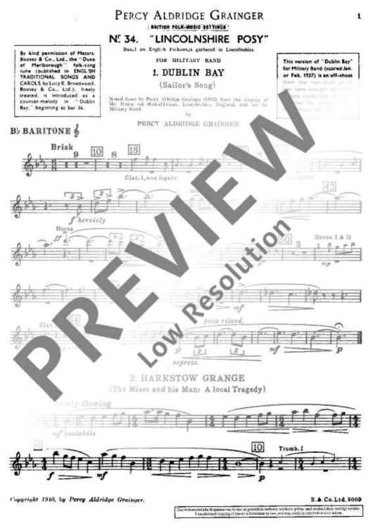 Lincolnshire Posy - Baritone