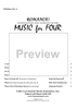 Music for Four, Collection No. 4 - Romance! - Bb Clarinet 1