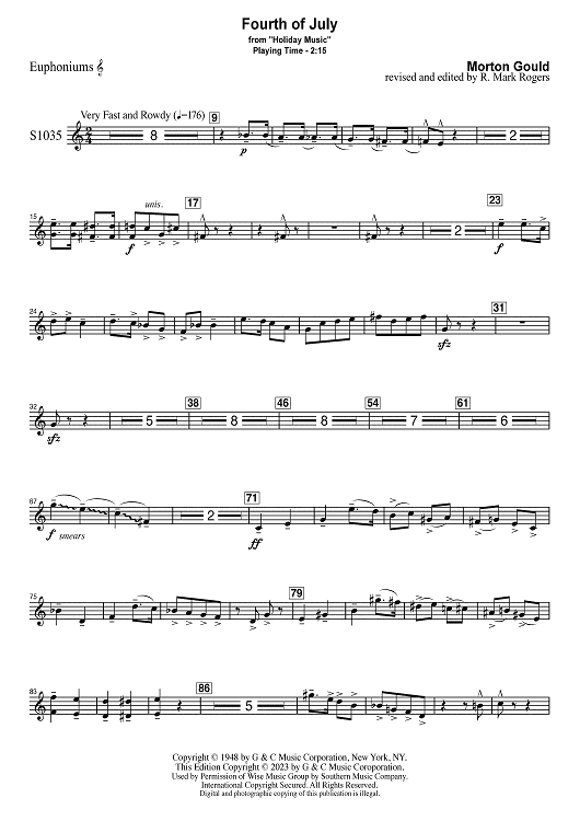 Fourth of July - Euphoniums TC/BC