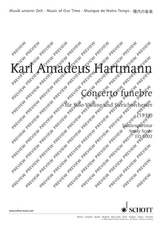 Concerto funebre - Full Score