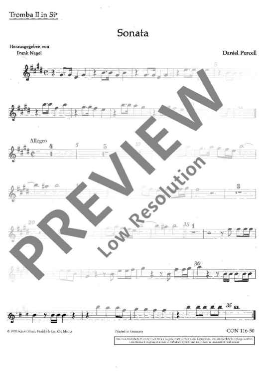 Sonata D Major - Trumpet-b Ii