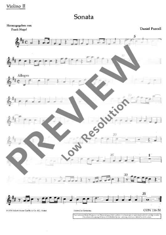 Sonata D Major - Violin II